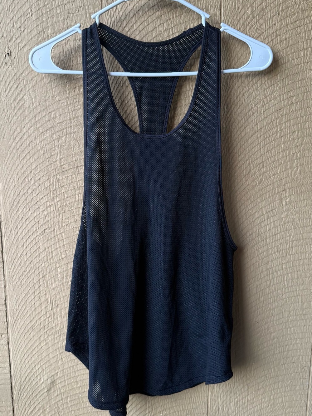 IVY PARK Black Mesh Racerback Tank Top